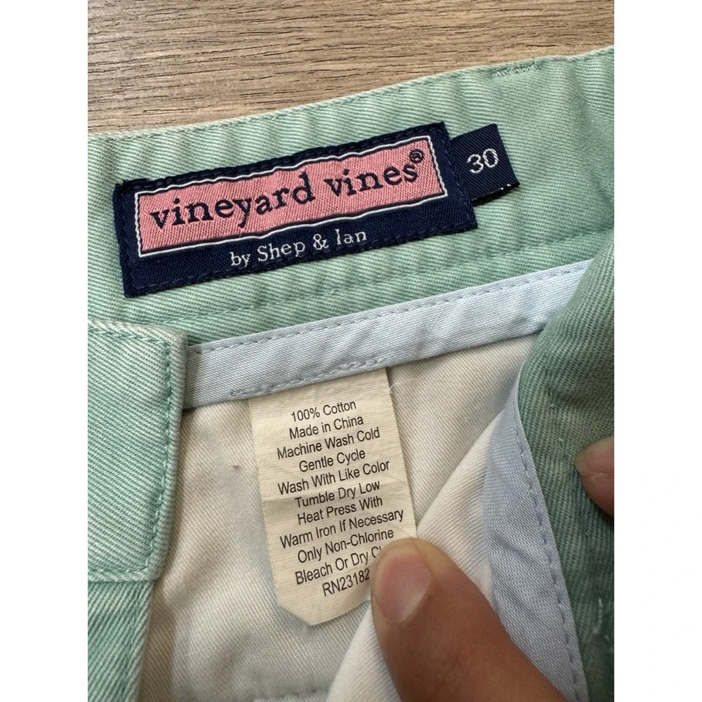 Vineyard Vines Mens 30 Breaker Shorts Mint Green Seafoam Cotton preppy colorful